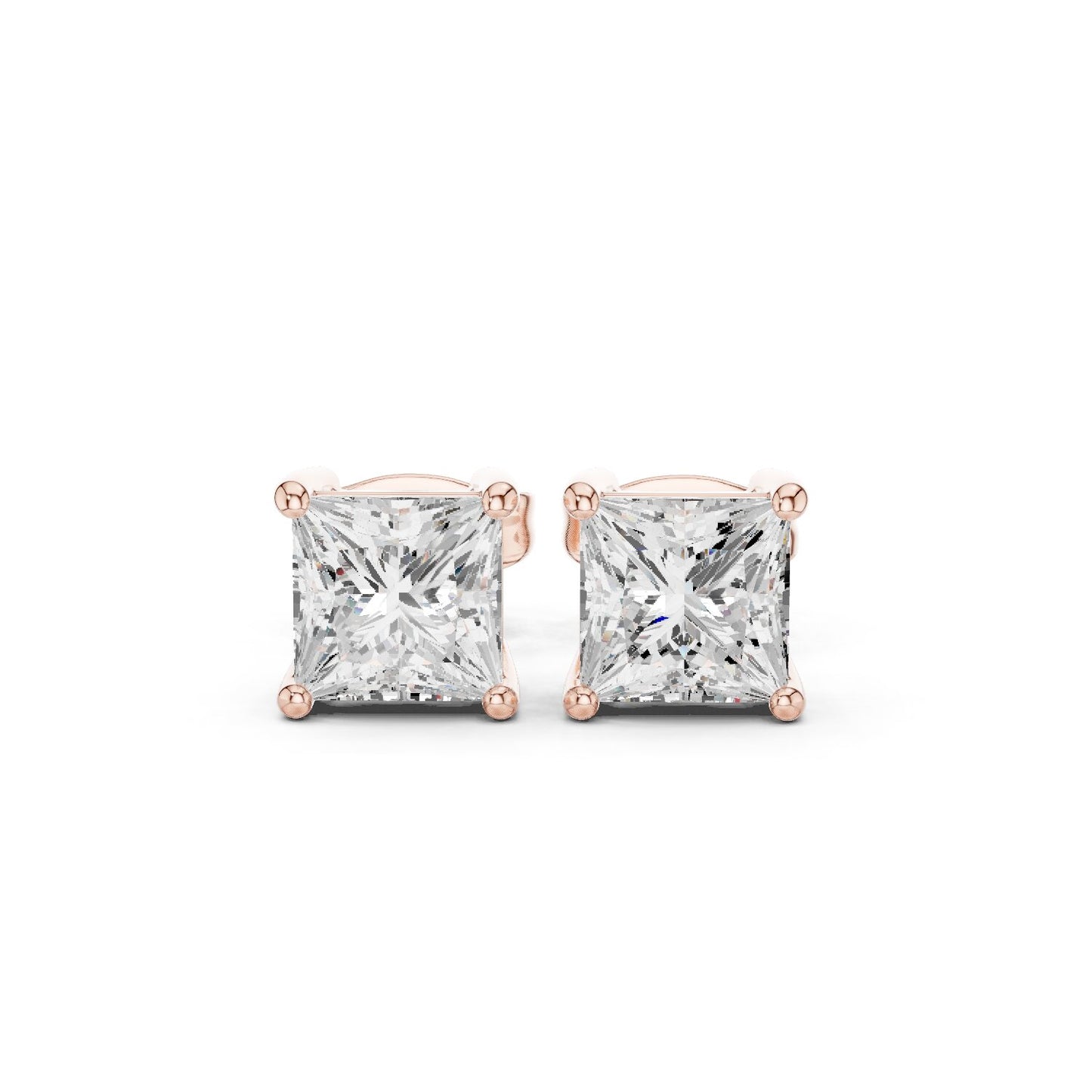Princess Stud Lab Grown Diamond Earrings