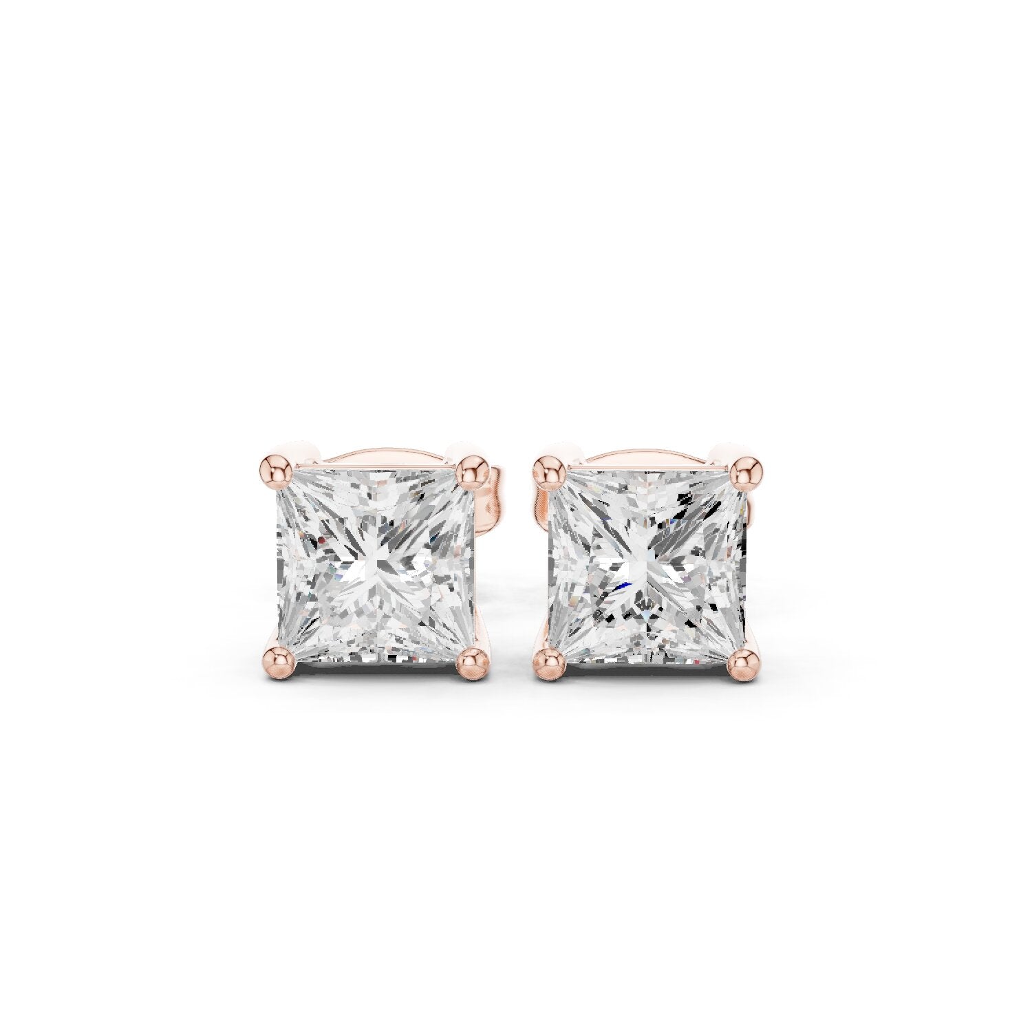Princess Stud Lab Grown Diamond Earrings