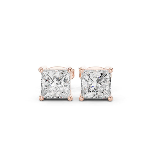 Princess Stud Lab Grown Diamond Earrings