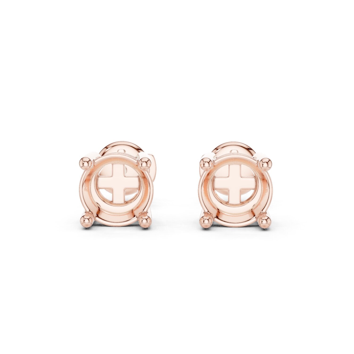Round Stud Lab Grown Diamond Earrings