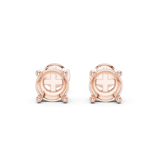 Round Stud Lab Grown Diamond Earrings