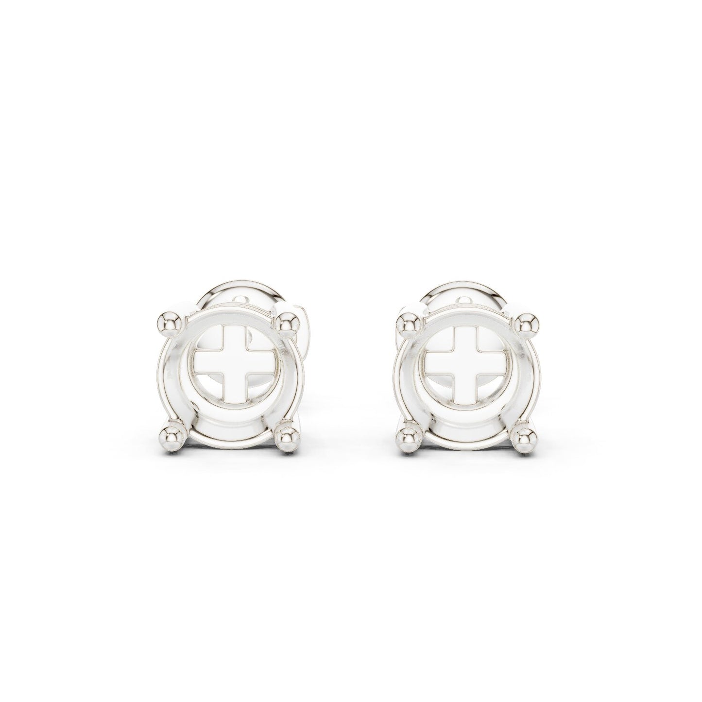 Round Stud Lab Grown Diamond Earrings