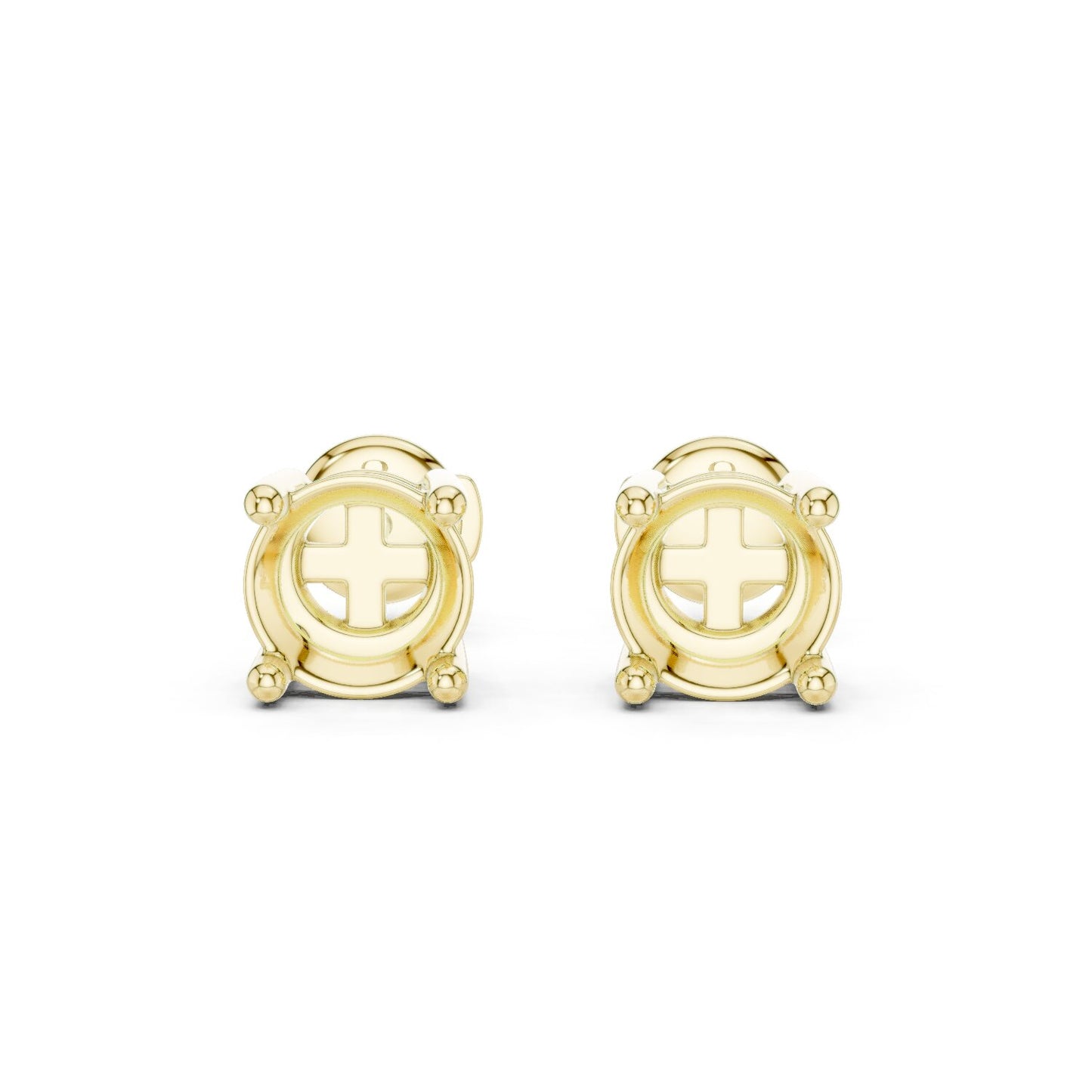 Round Stud Lab Grown Diamond Earrings