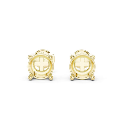 Round Stud Lab Grown Diamond Earrings
