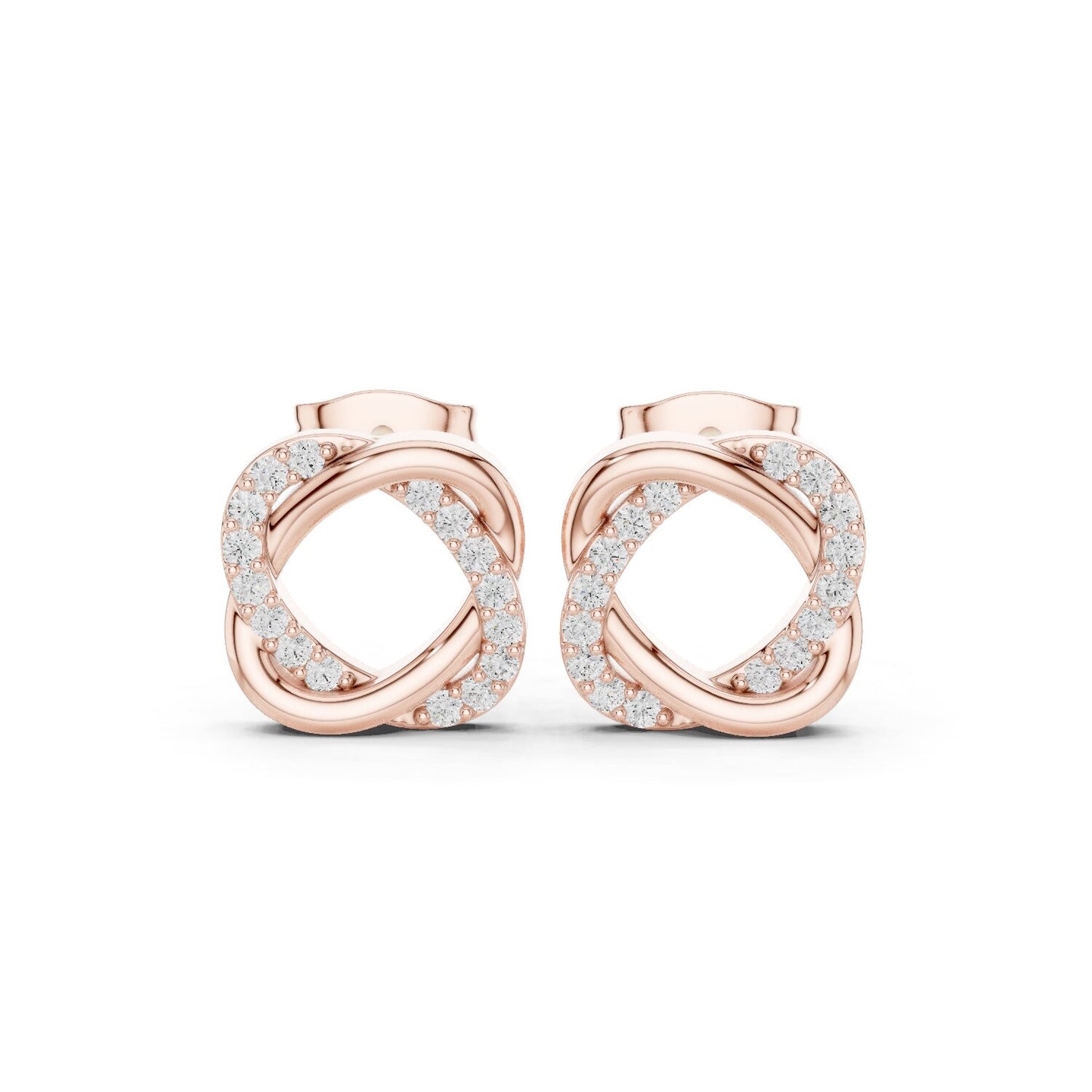 Round Stud Lab Grown Diamond Earrings