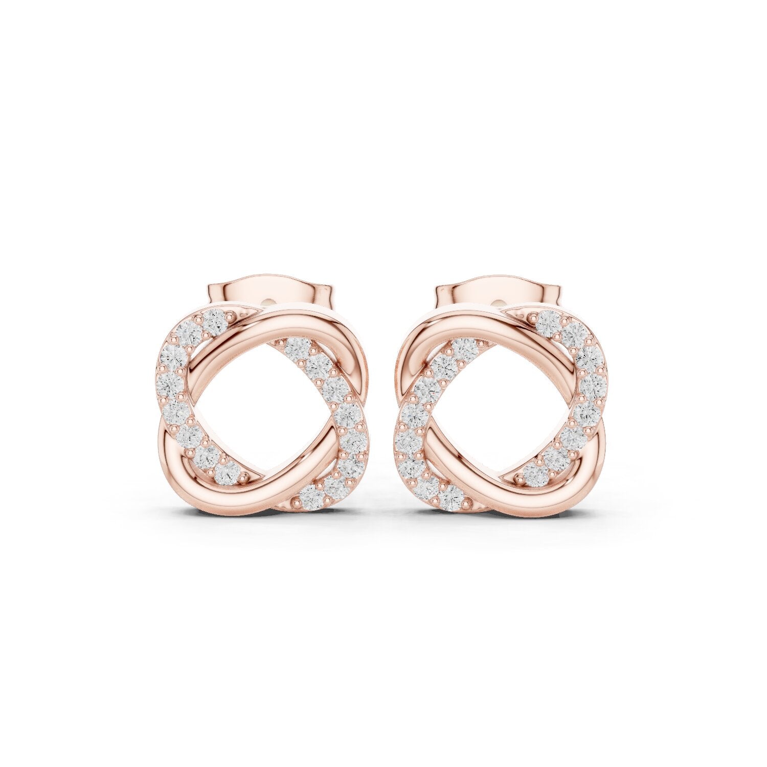 Round Stud Lab Grown Diamond Earrings
