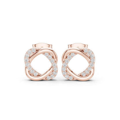 Round Stud Lab Grown Diamond Earrings