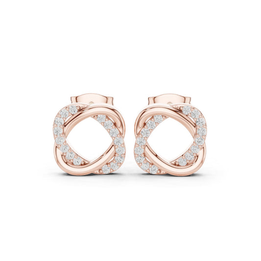 Round Stud Lab Grown Diamond Earrings