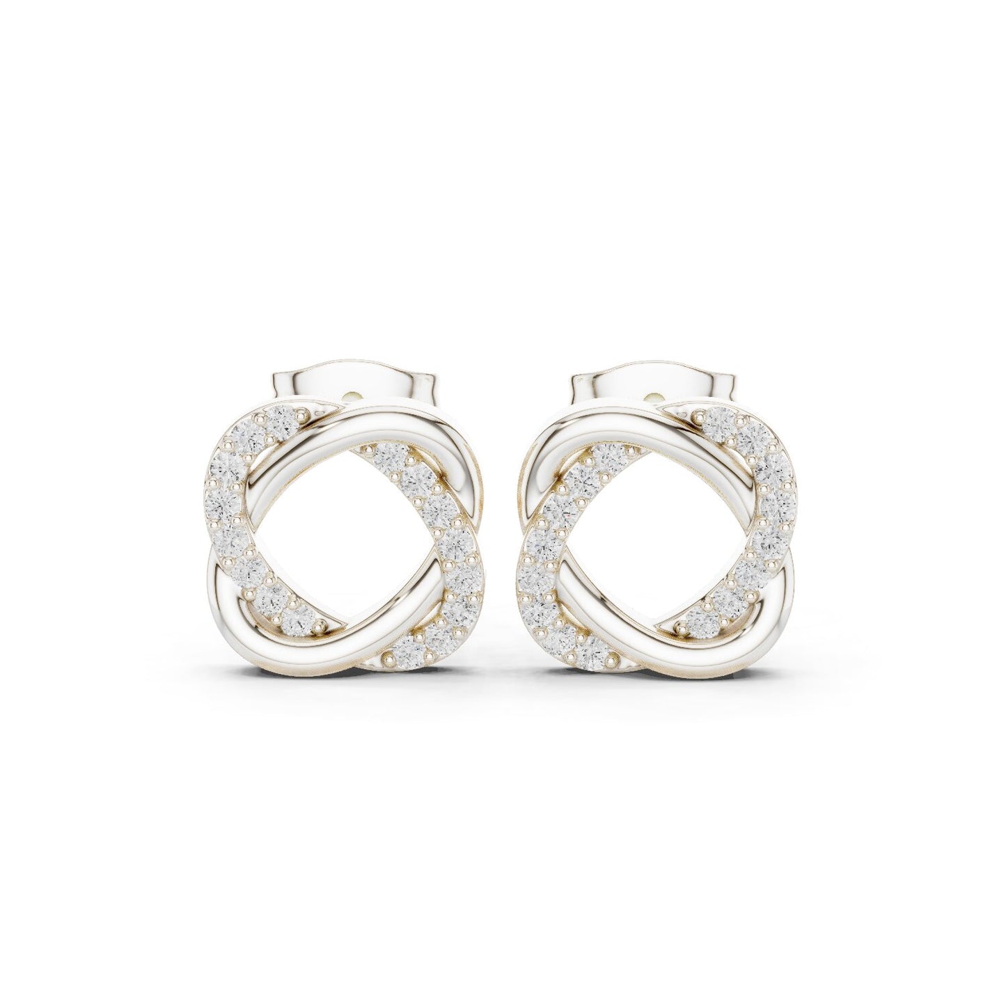 Round Stud Lab Grown Diamond Earrings