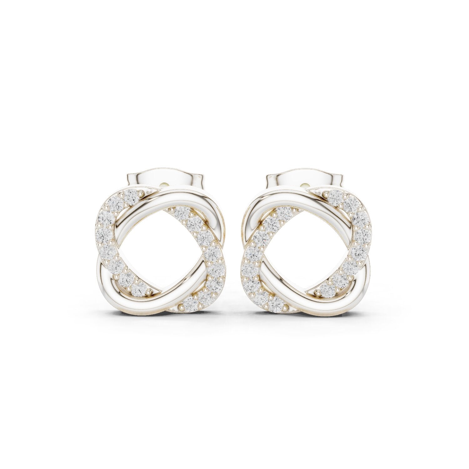Round Stud Lab Grown Diamond Earrings