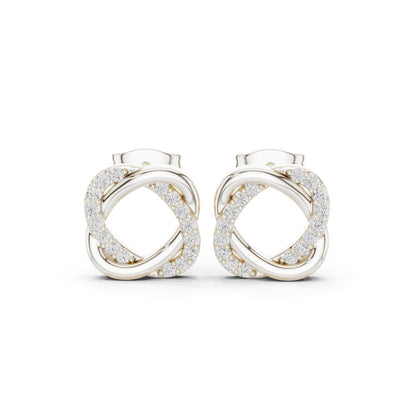 Round Stud Lab Grown Diamond Earrings