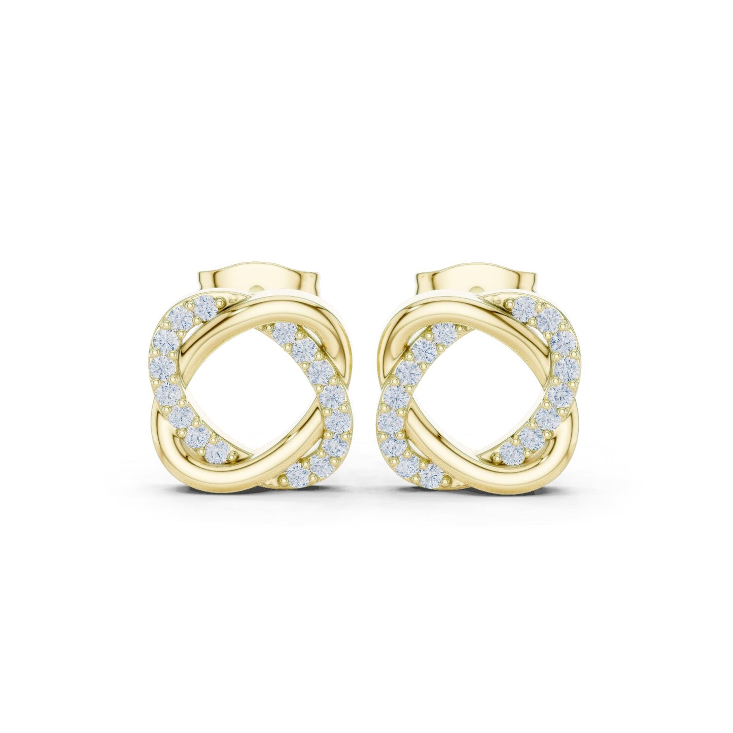 Round Stud Lab Grown Diamond Earrings