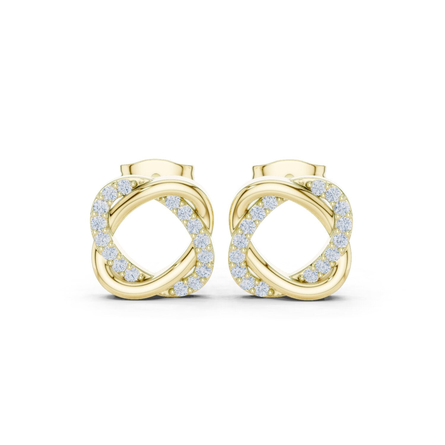 Round Stud Lab Grown Diamond Earrings