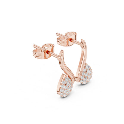Round Climber Lab Grown Diamond Earrings