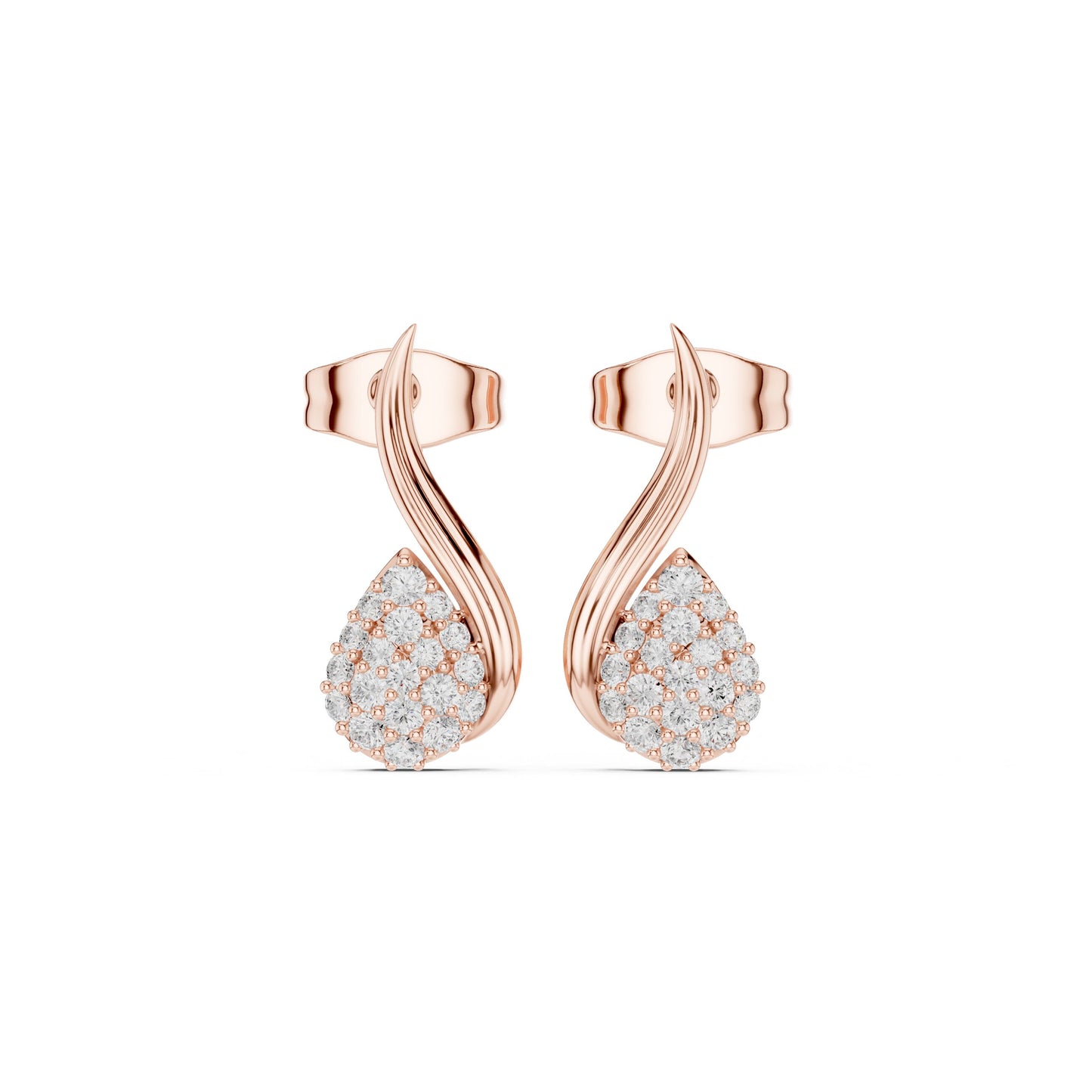 Round Climber Lab Grown Diamond Earrings