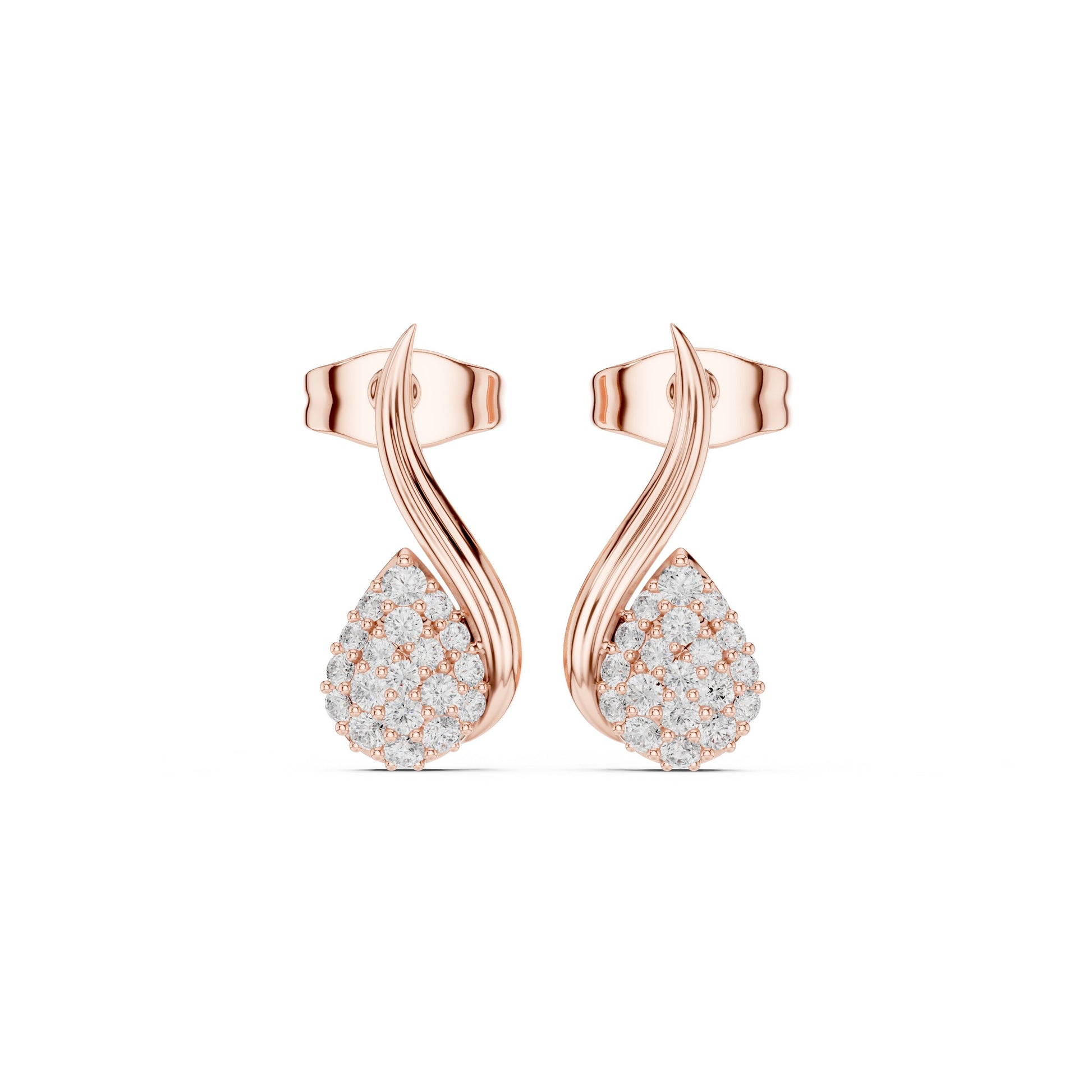 Round Climber Lab Grown Diamond Earrings