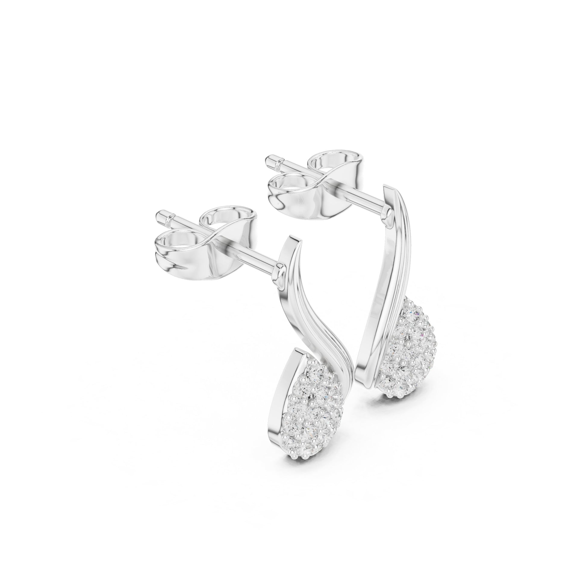 Round Climber Lab Grown Diamond Earrings