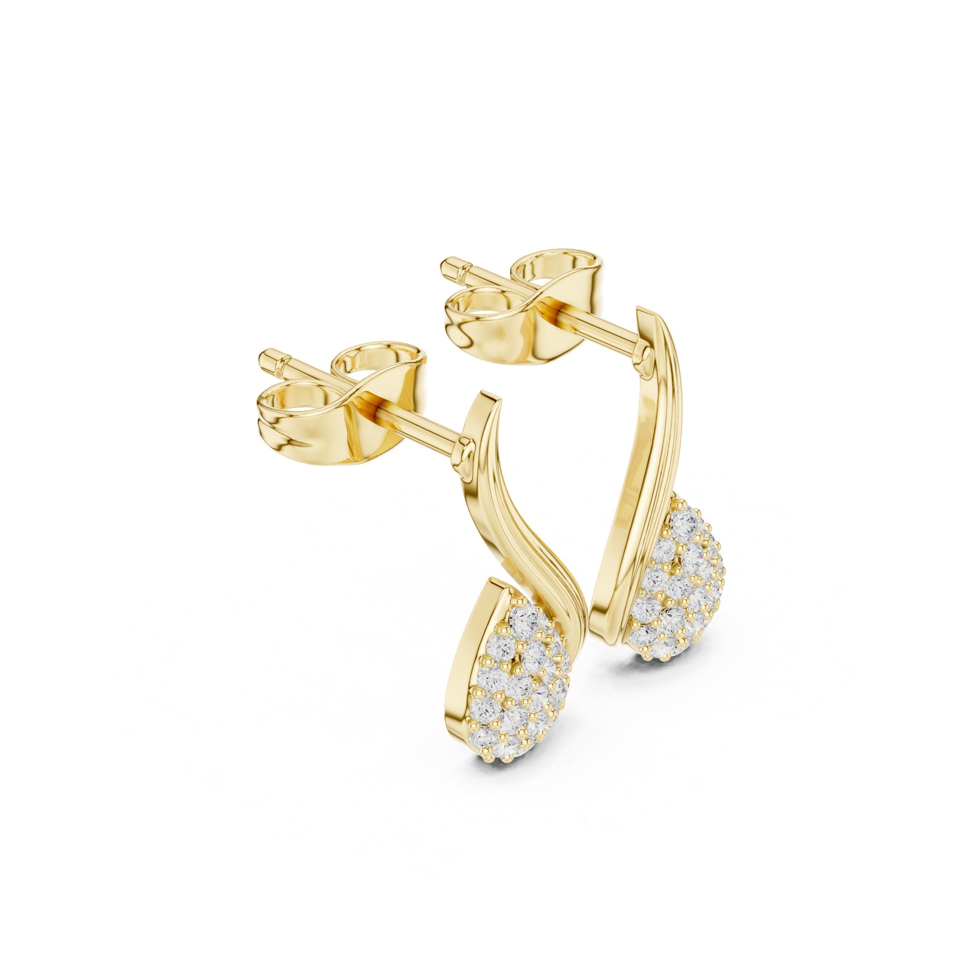 Round Climber Lab Grown Diamond Earrings