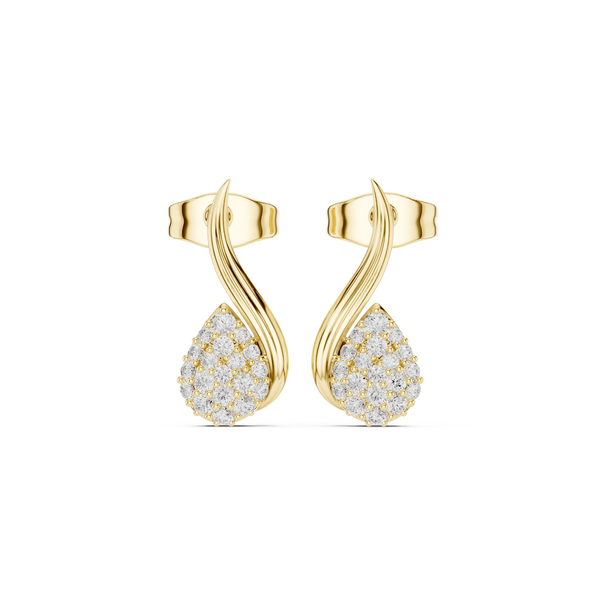 Round Climber Lab Grown Diamond Earrings