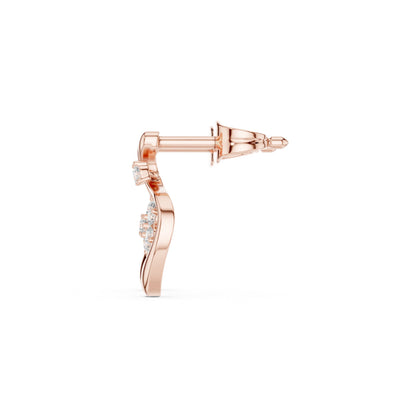 Round Climber Lab Grown Diamond Earrings