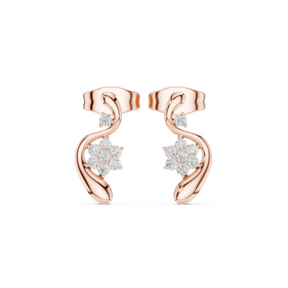 Round Climber Lab Grown Diamond Earrings