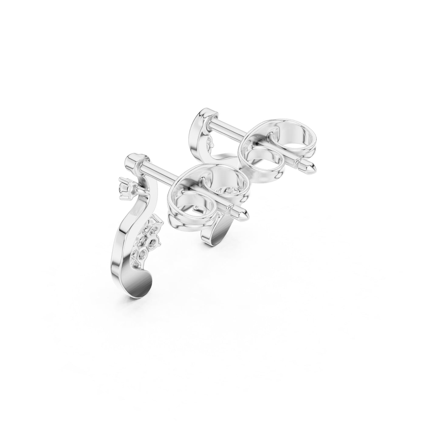 Round Climber Lab Grown Diamond Earrings