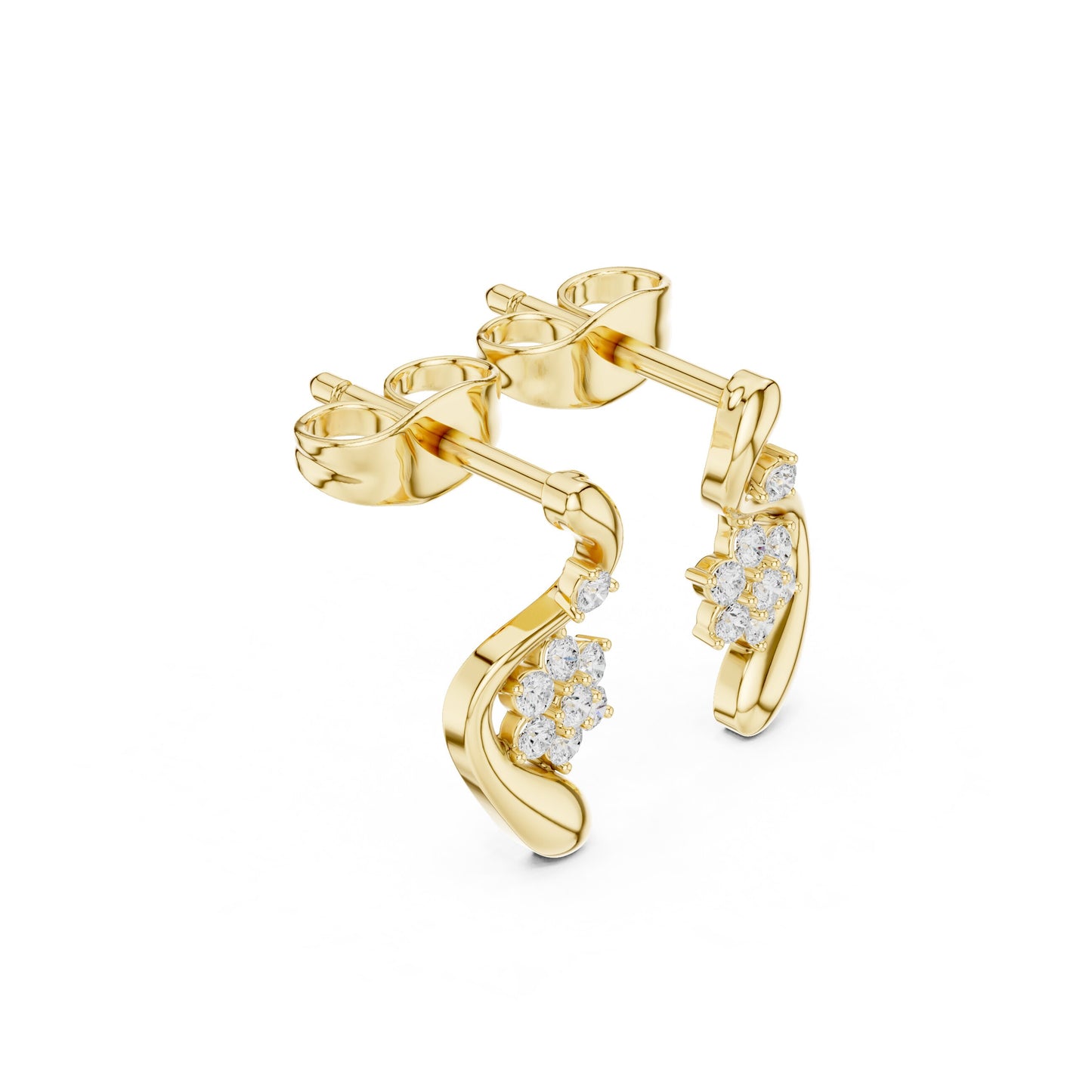 Round Climber Lab Grown Diamond Earrings
