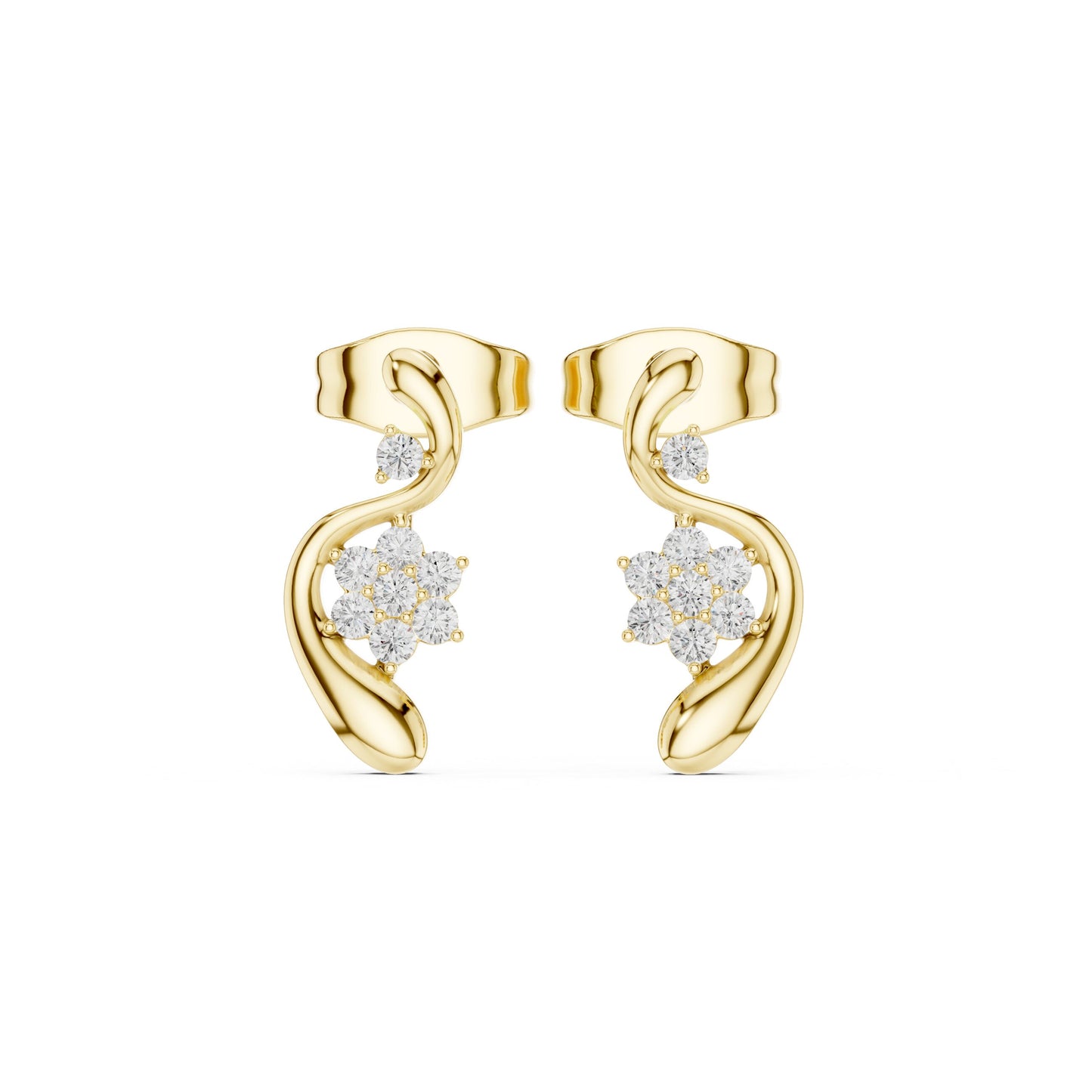 Round Climber Lab Grown Diamond Earrings
