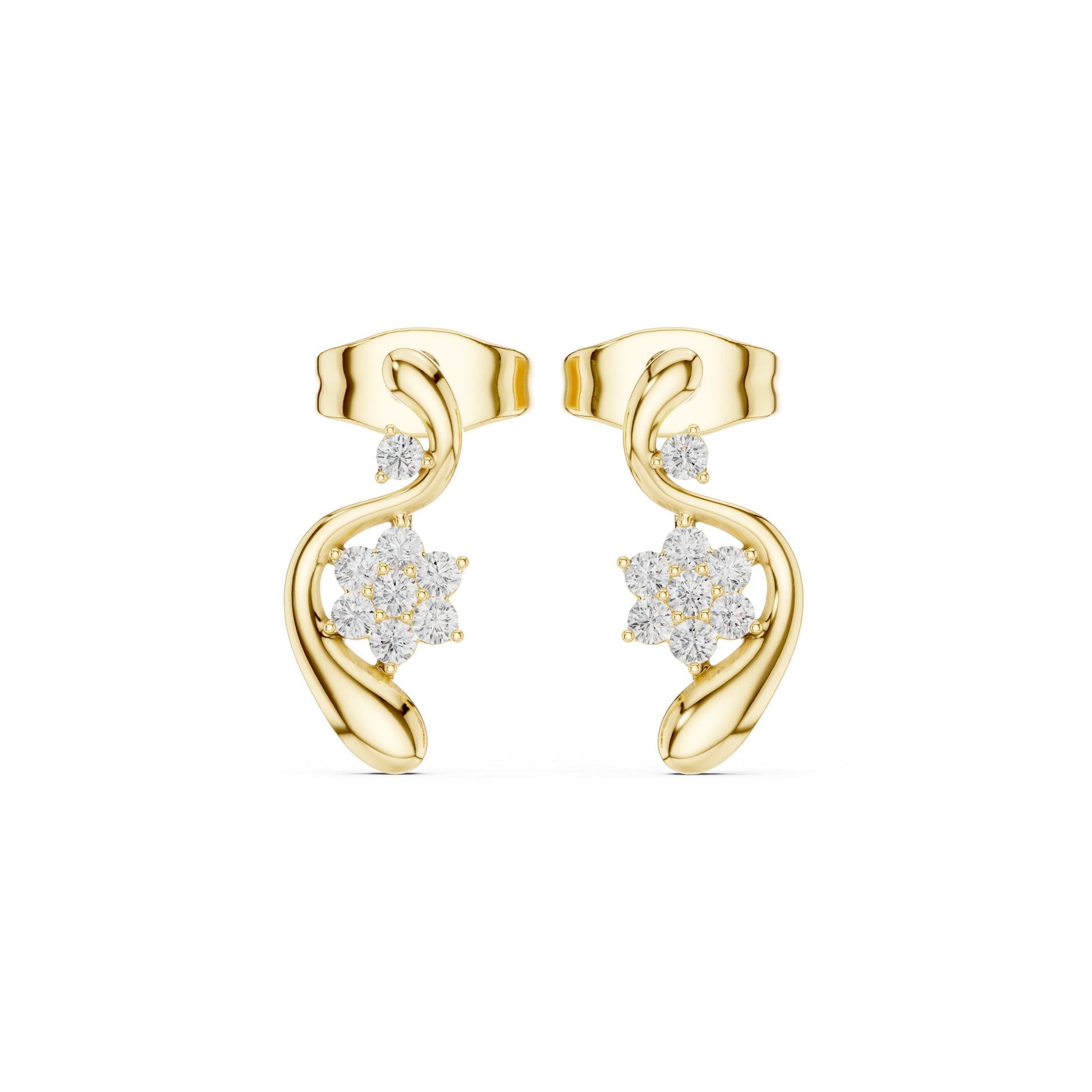 Round Climber Lab Grown Diamond Earrings