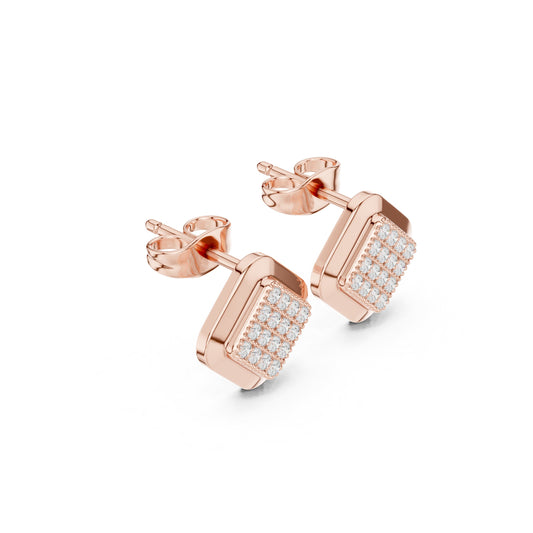 Round Stud Lab Grown Diamond Earrings