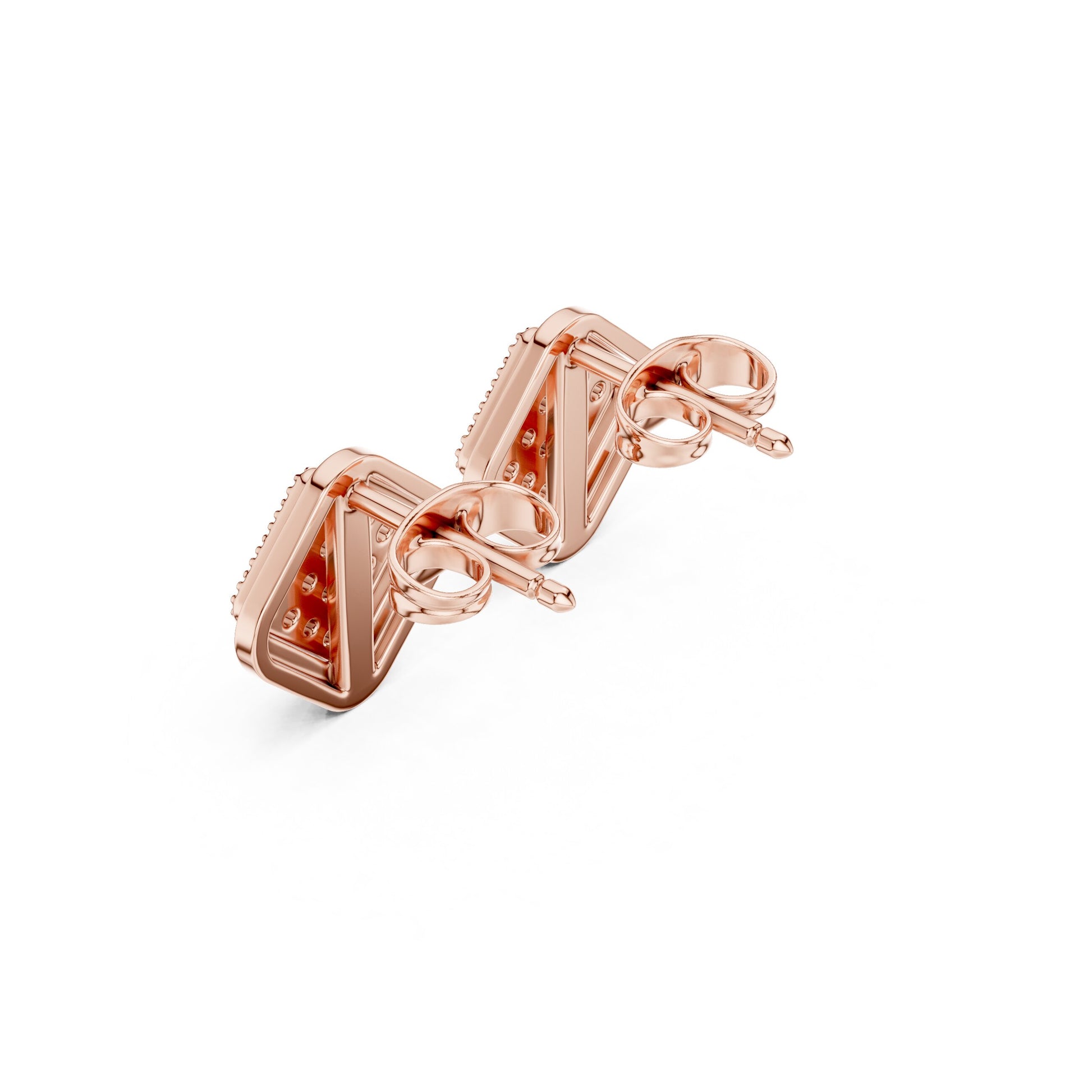 Round Stud Lab Grown Diamond Earrings