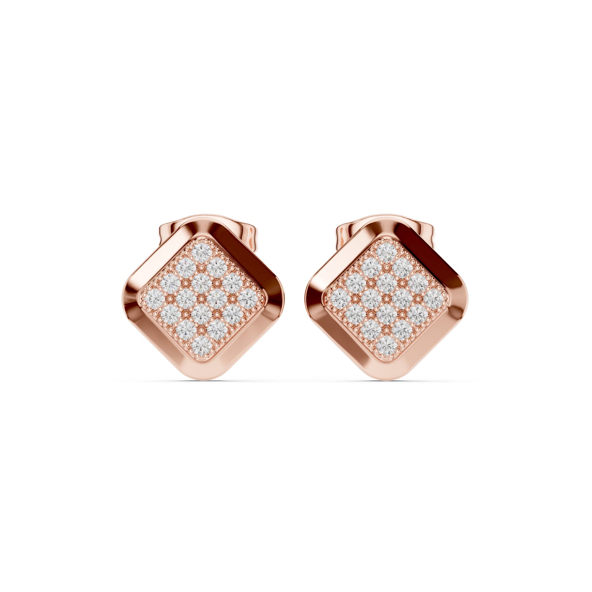 Round Stud Lab Grown Diamond Earrings