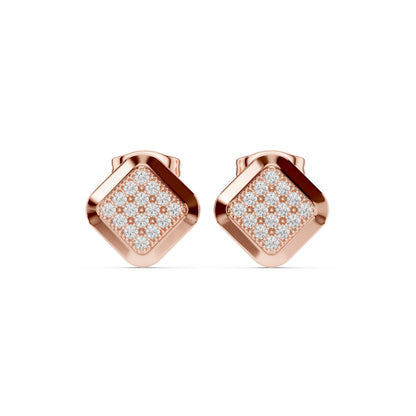 Round Stud Lab Grown Diamond Earrings