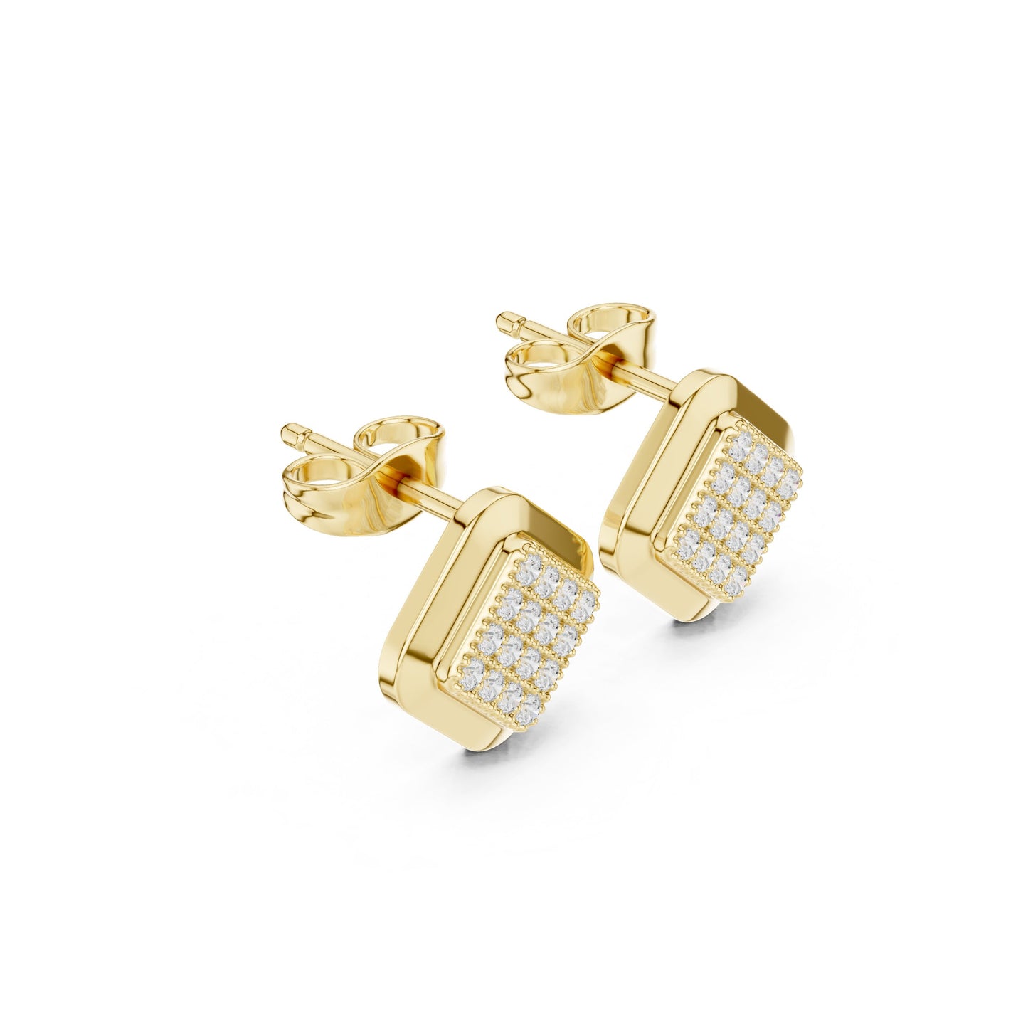 Round Stud Lab Grown Diamond Earrings