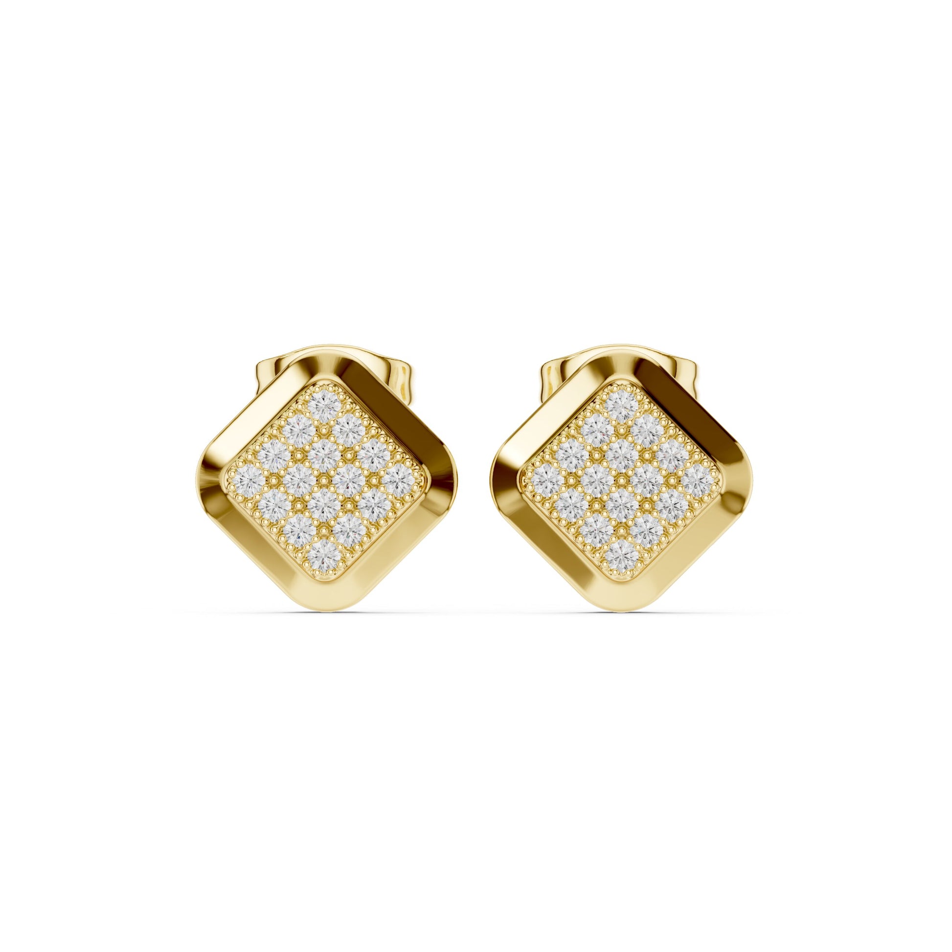 Round Stud Lab Grown Diamond Earrings