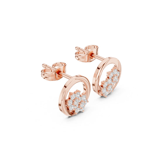 Round Stud Lab Grown Diamond Earrings