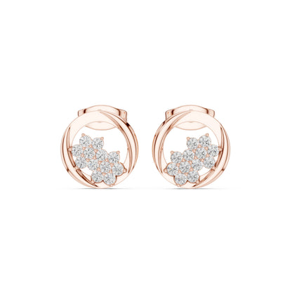 Round Stud Lab Grown Diamond Earrings