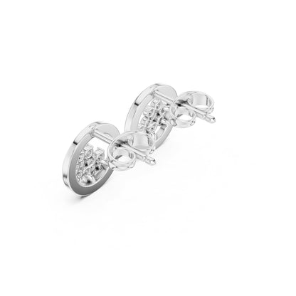 Round Stud Lab Grown Diamond Earrings