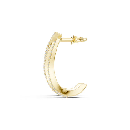Round Hoop Lab Grown Diamond Earrings