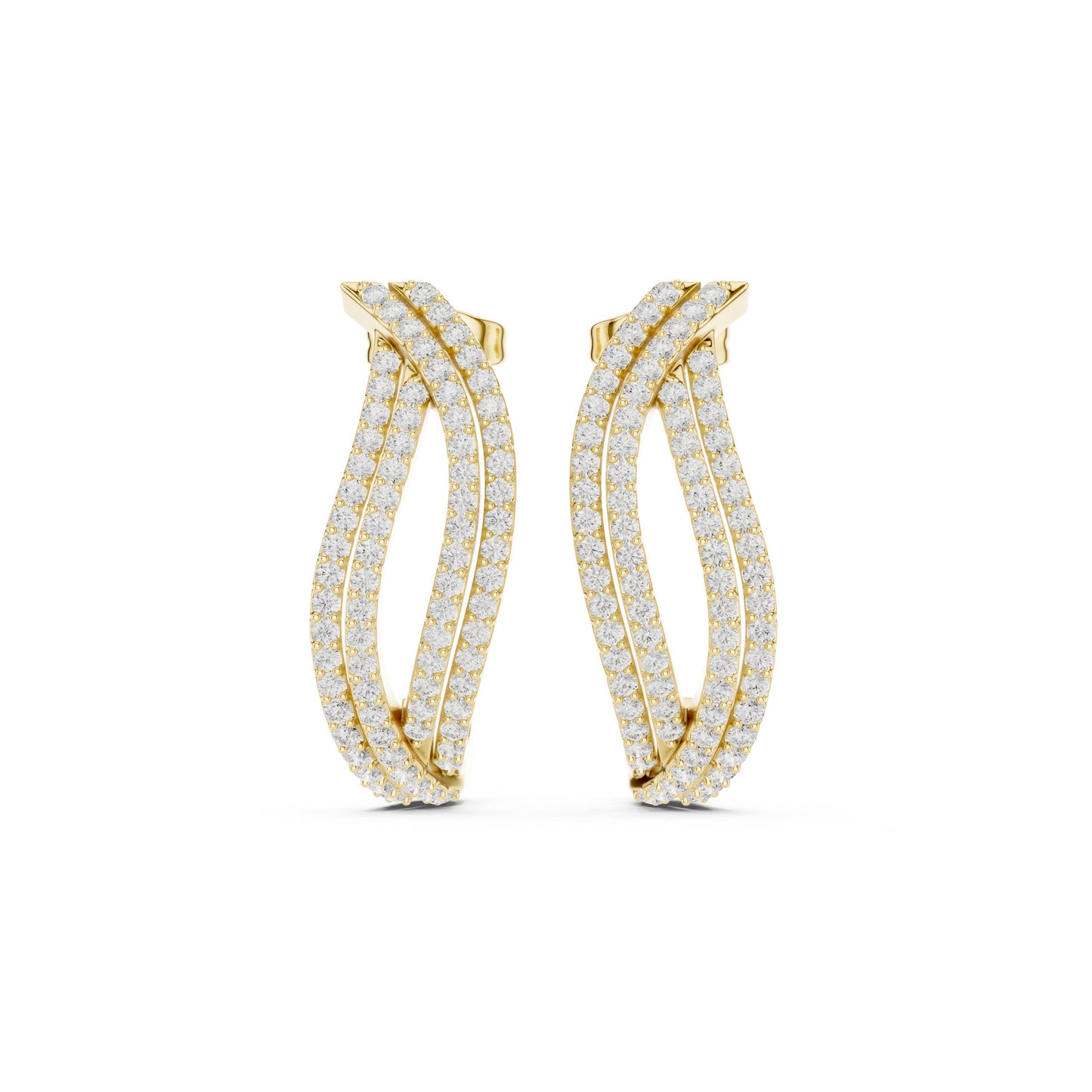 Round Hoop Lab Grown Diamond Earrings