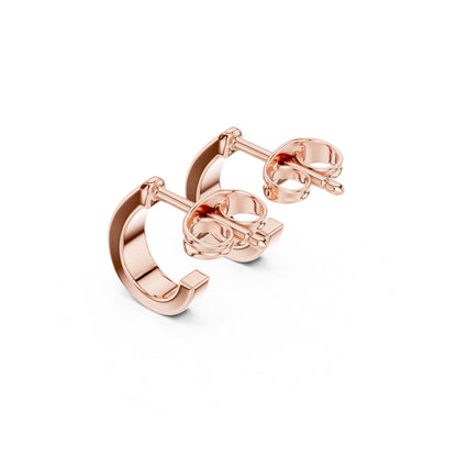 Round Huggie Lab Grown Diamond Earrings