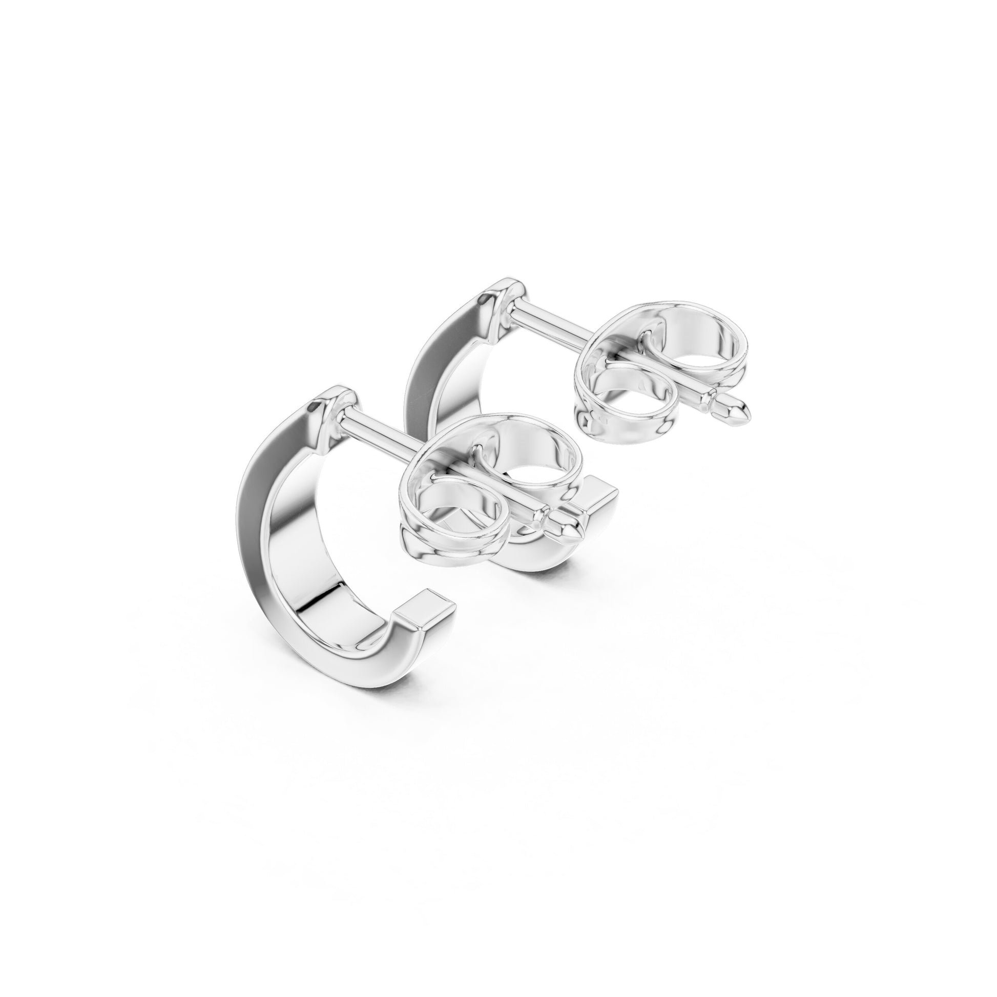Round Huggie Lab Grown Diamond Earrings