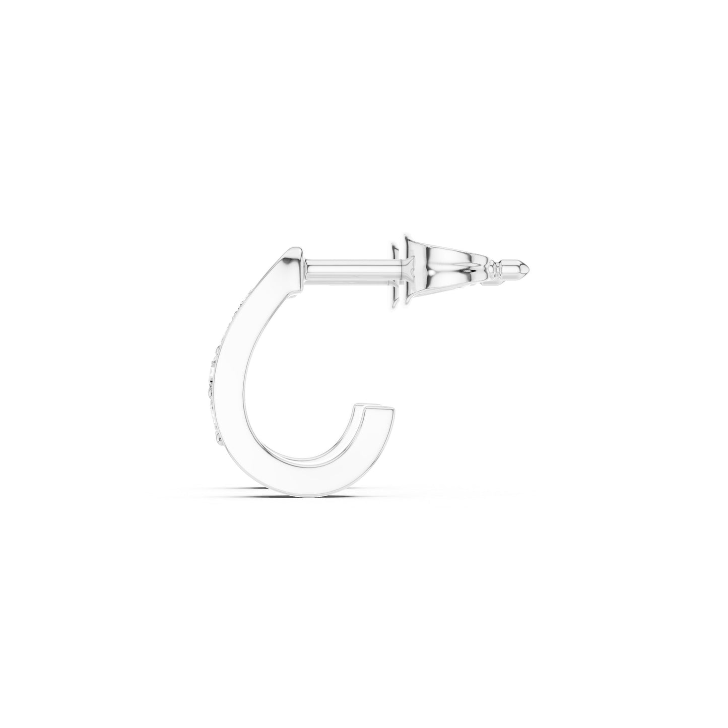 Round Huggie Lab Grown Diamond Earrings