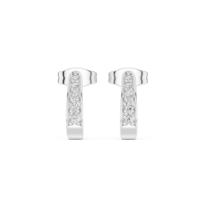 Round Huggie Lab Grown Diamond Earrings
