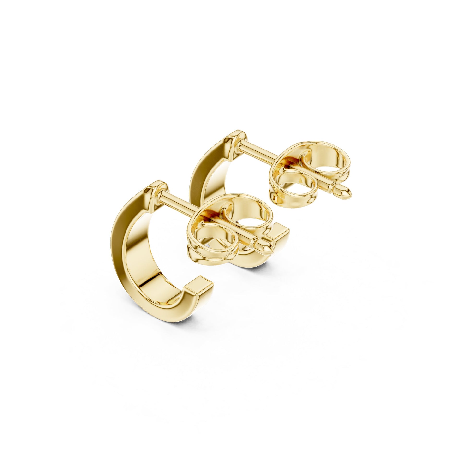 Round Huggie Lab Grown Diamond Earrings