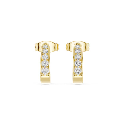 Round Huggie Lab Grown Diamond Earrings