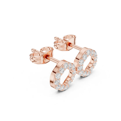 Round Stud Lab Grown Diamond Earrings