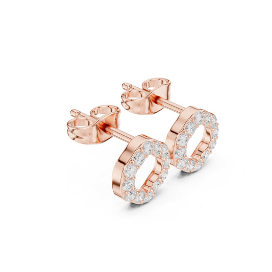 Round Stud Lab Grown Diamond Earrings