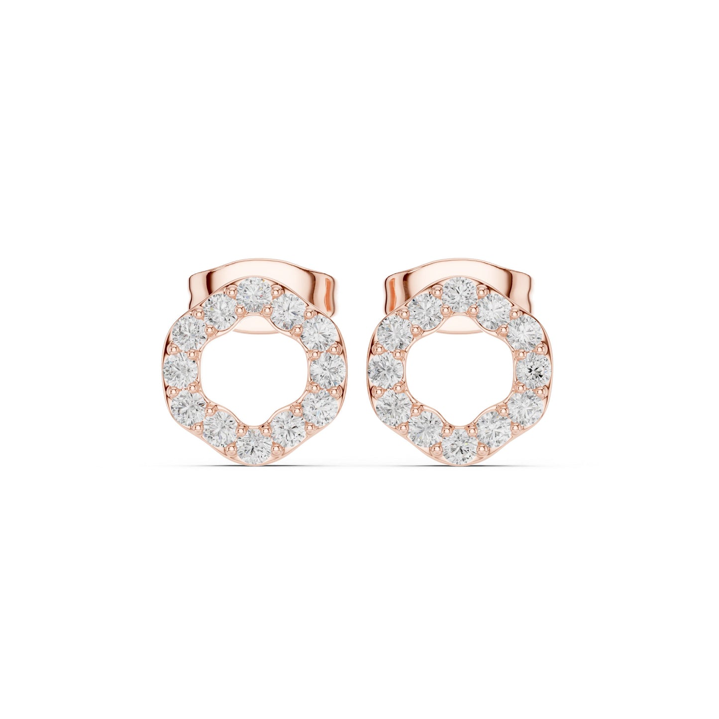 Round Stud Lab Grown Diamond Earrings