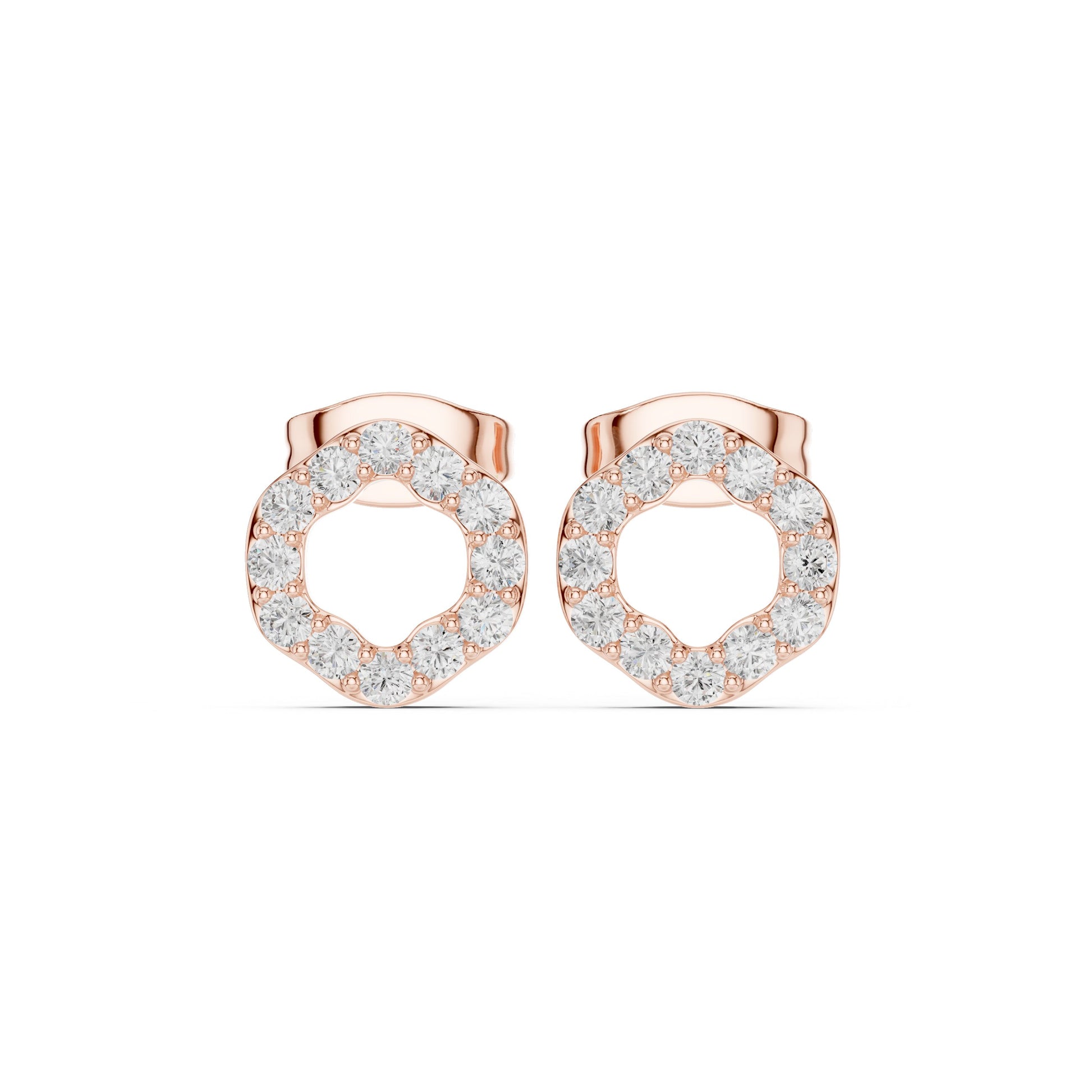 Round Stud Lab Grown Diamond Earrings